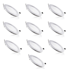 Giá bán Bộ 10 đèn Led Downlight âm trần siêu mỏng tròn 4W Led Panel Light DT4T (Ánh sáng trắng)