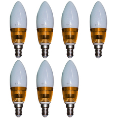 Giá bán Đèn LED quả nhót kính mờ bộ 7 cái Gnesco 3W (sáng vàng ấm)