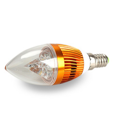 Giá bán 3W E14 3 SMD LED Energy Saving Candle Chandelier Lamp Light Bulb Warm White (Intl)