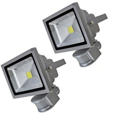Giá bán Bộ 2 đèn pha LED cảm ứng chống trộm Rinos RNPA630 30W (Xám)